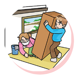 家具の室内移動